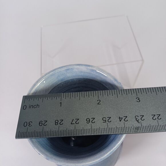 Vintage Tonala MEXICO Pottery 5" Vase Blue Bird And Flowers Artist Signed EUC - Picture 9 of 9